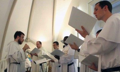 Dominicans singing in chapel