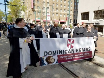 Dominicans marching on Martin Luther King day in Memphis