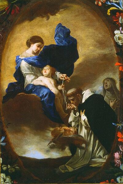 The Vision of St. Dominic by Bernardo Cavallino, c. 1640