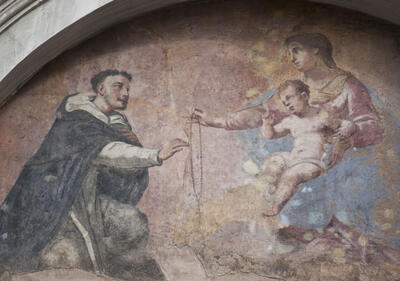 St Dominic and Mother Mary