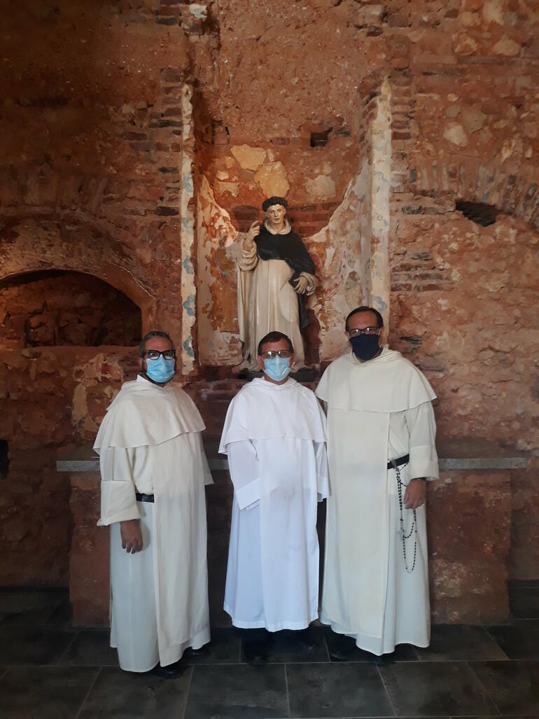 Friars at the newly reopened Church