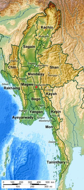 Map of Myanmar