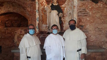 Friars at the newly reopened Church