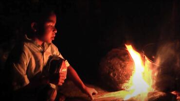 Child at fire