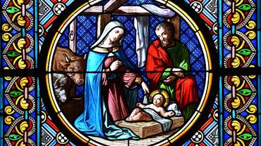 Nativity stained glass