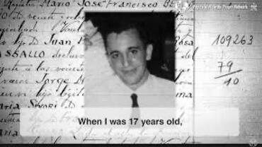 Screen shot of Pope Francis at 17