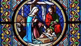 Nativity stained glass