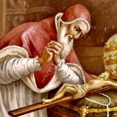 Color photograph of painting of Pope St Pius V, OP